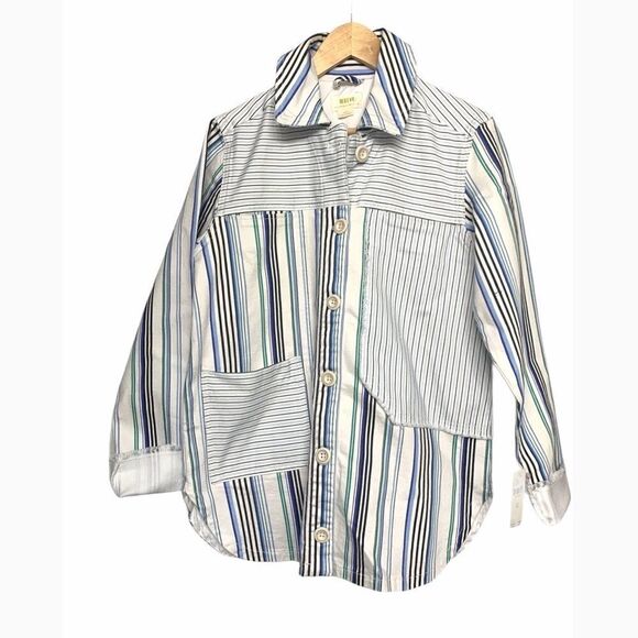 Maeve by Anthropologie Striped Denim Shirt Jacket - Picture 5 of 5